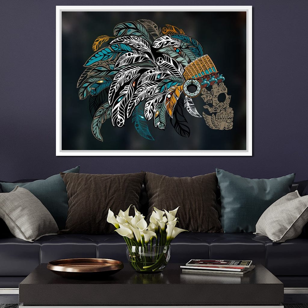Ornamental Skull Canvas Wall Art