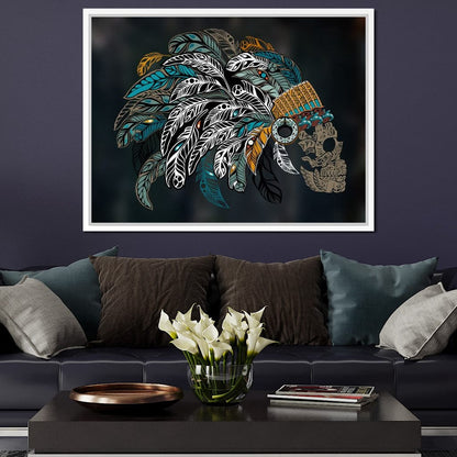 Ornamental Skull Canvas Wall Art