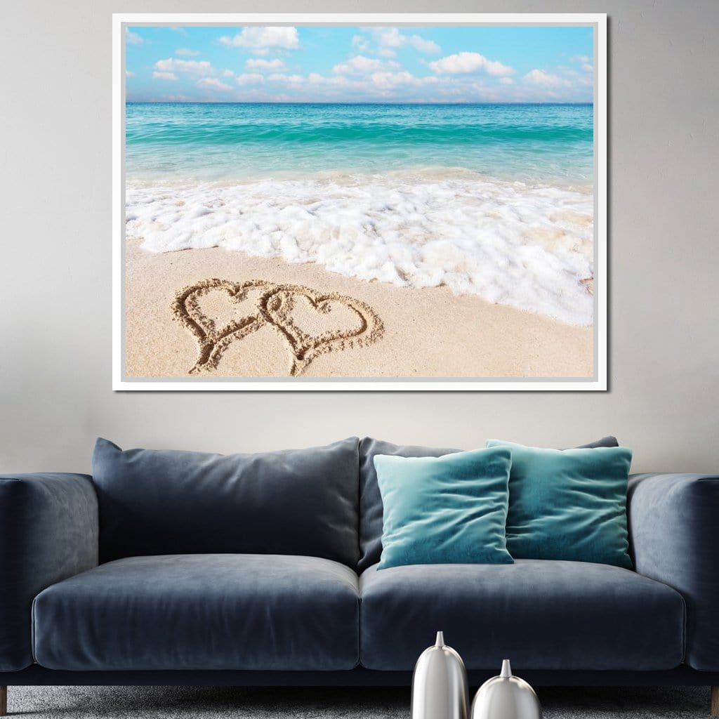 Love Beach Canvas Wall Art