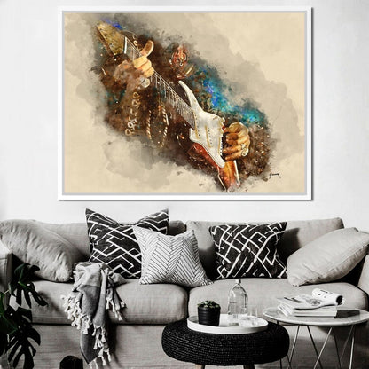 Jimmy Hendrix's Electric Guitar Canvas Wall Art