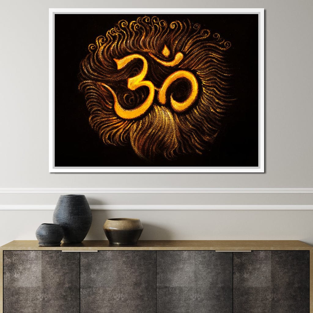 Golden OM Canvas Wall Art