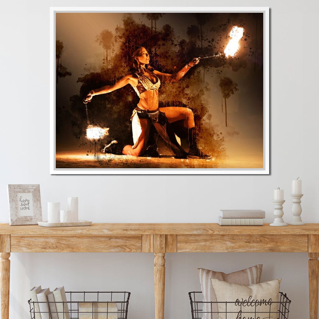 Flaming Nights Canvas Wall Art