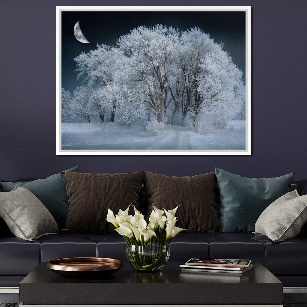 Winter Snow Forest Canvas Wall Art