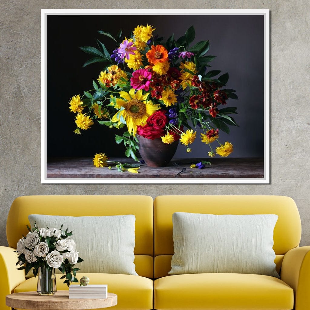 Sunflower Bouquet Canvas Wall Art