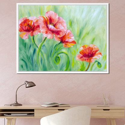 Summer Poppies Canvas Wall Art