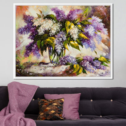 Lilac Bouquet Canvas Wall Art