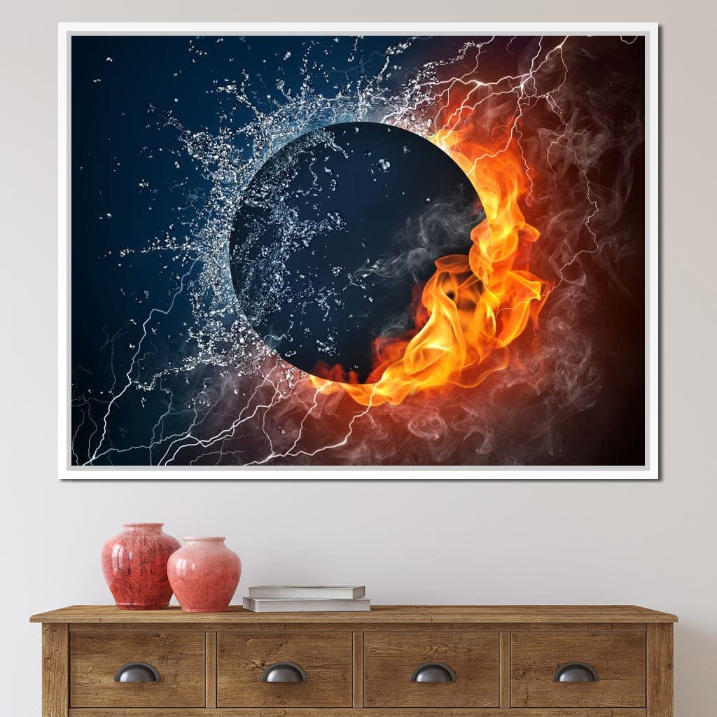 Black Hole Elements Canvas Wall Art