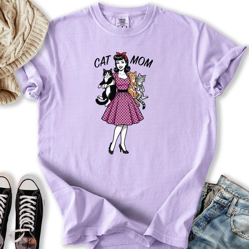 Retro Cat Mom Relaxed Tee
