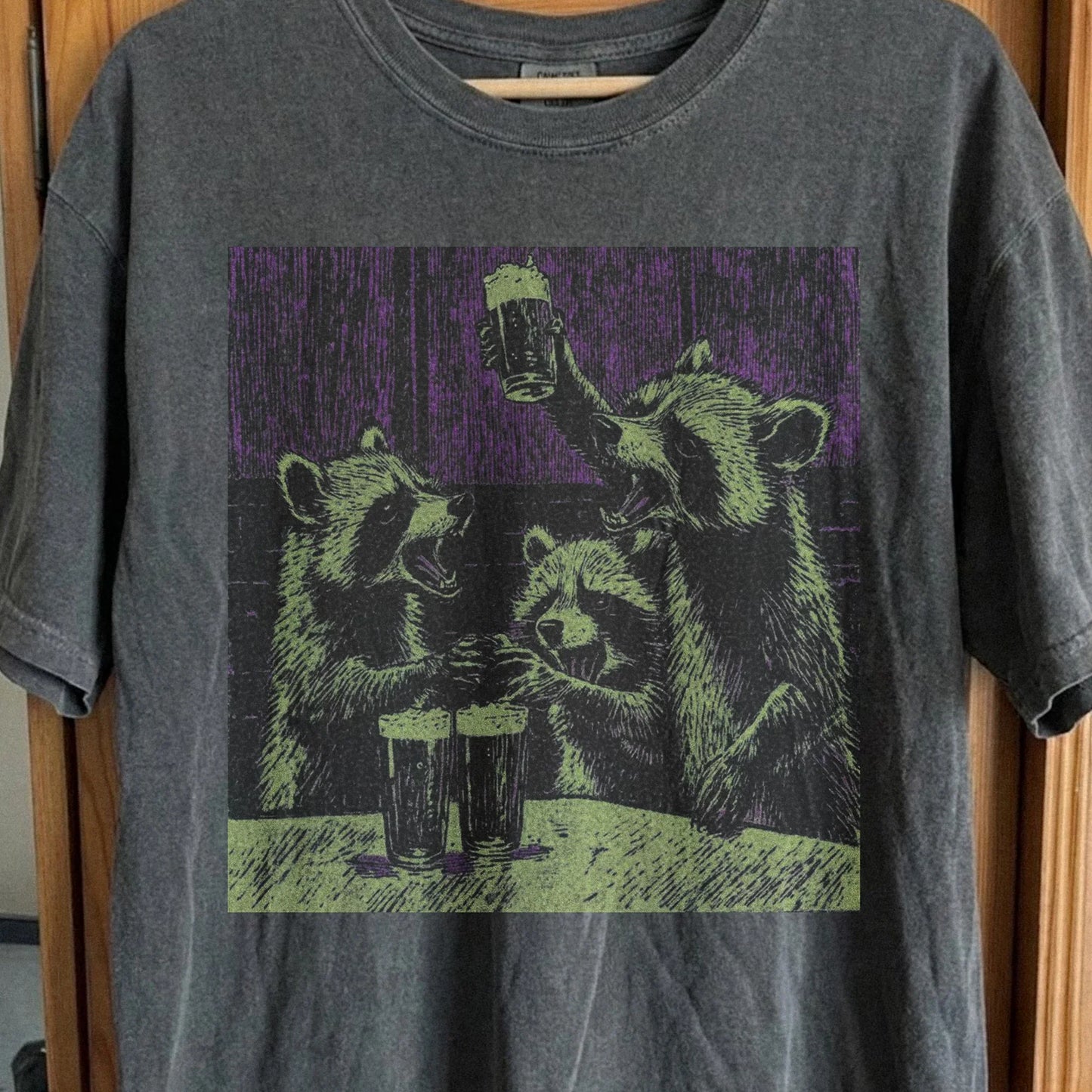 Raccoon Beer T-Shirt, funny meme tee gift