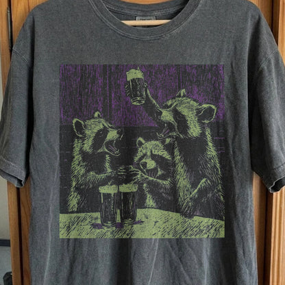 Raccoon Beer T-Shirt, funny meme tee gift