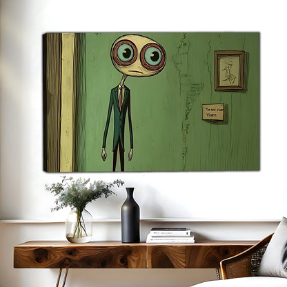 W452 Natural Wood Grain Canvas Decorative Painting – Abstract Art | Ideal for Living Rooms and Offices