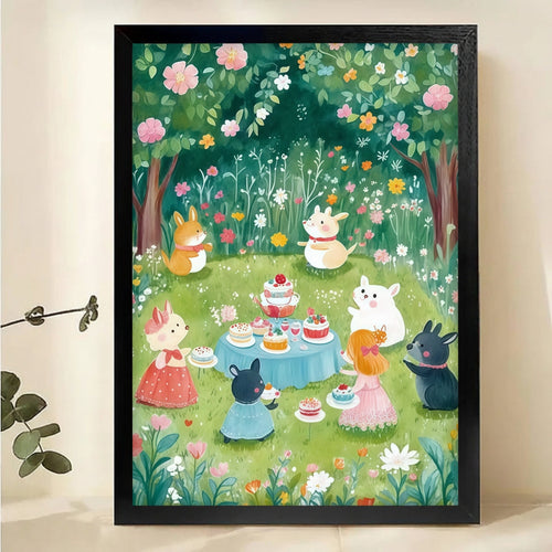 Woodland Animals Garden Tea Party Wall Art