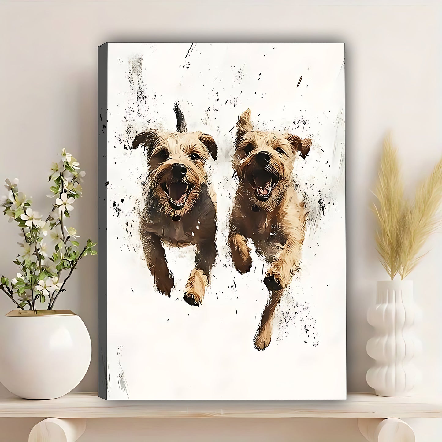 W382 Natural Wood Grain Canvas Decorative Painting – Abstract Art | Ideal for Living Rooms and Offices