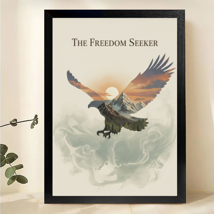 The Freedom Seeker - Eagle Mountain Sunrise Wall Art Print