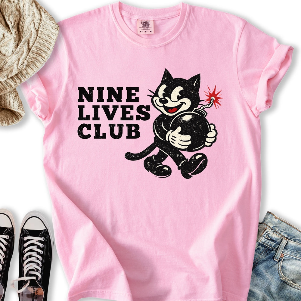 Vintage Nine Lives Club Relaxed Tee
