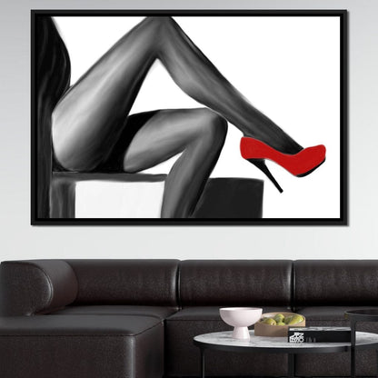 Red Stiletto Canvas Wall Art