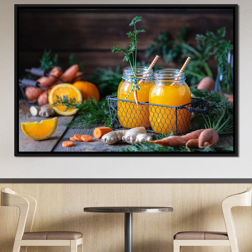 Fresh Orange Juice Canvas Wall Art
