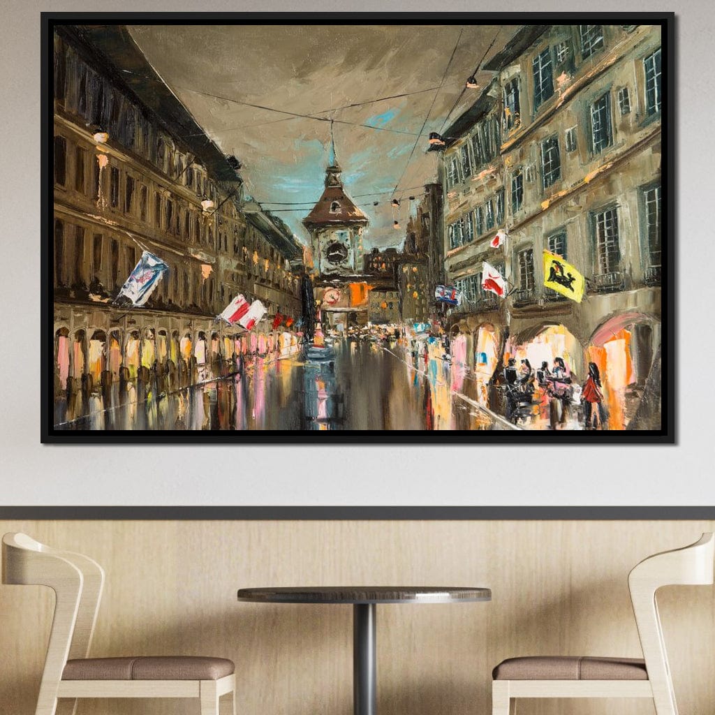 European City Canvas Wall Art