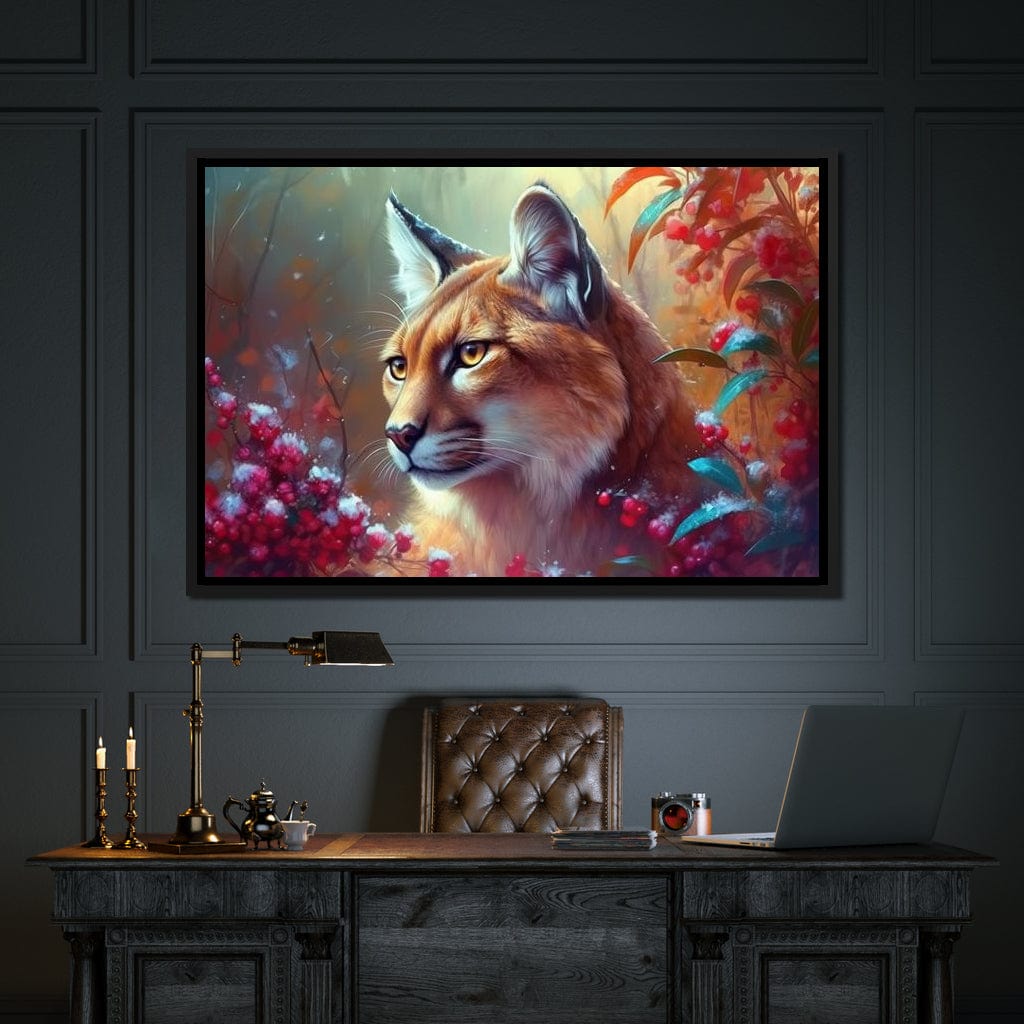 Winter Puma Canvas Wall Art