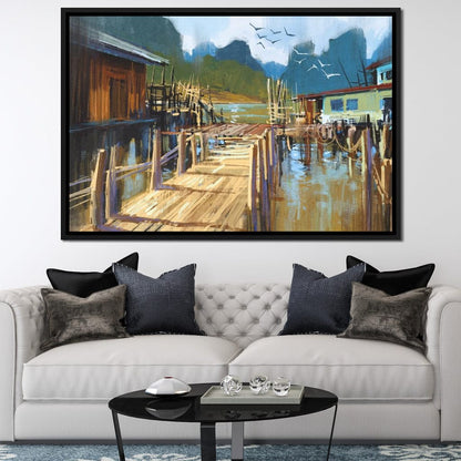 Fishing Pier Canvas Wall Art