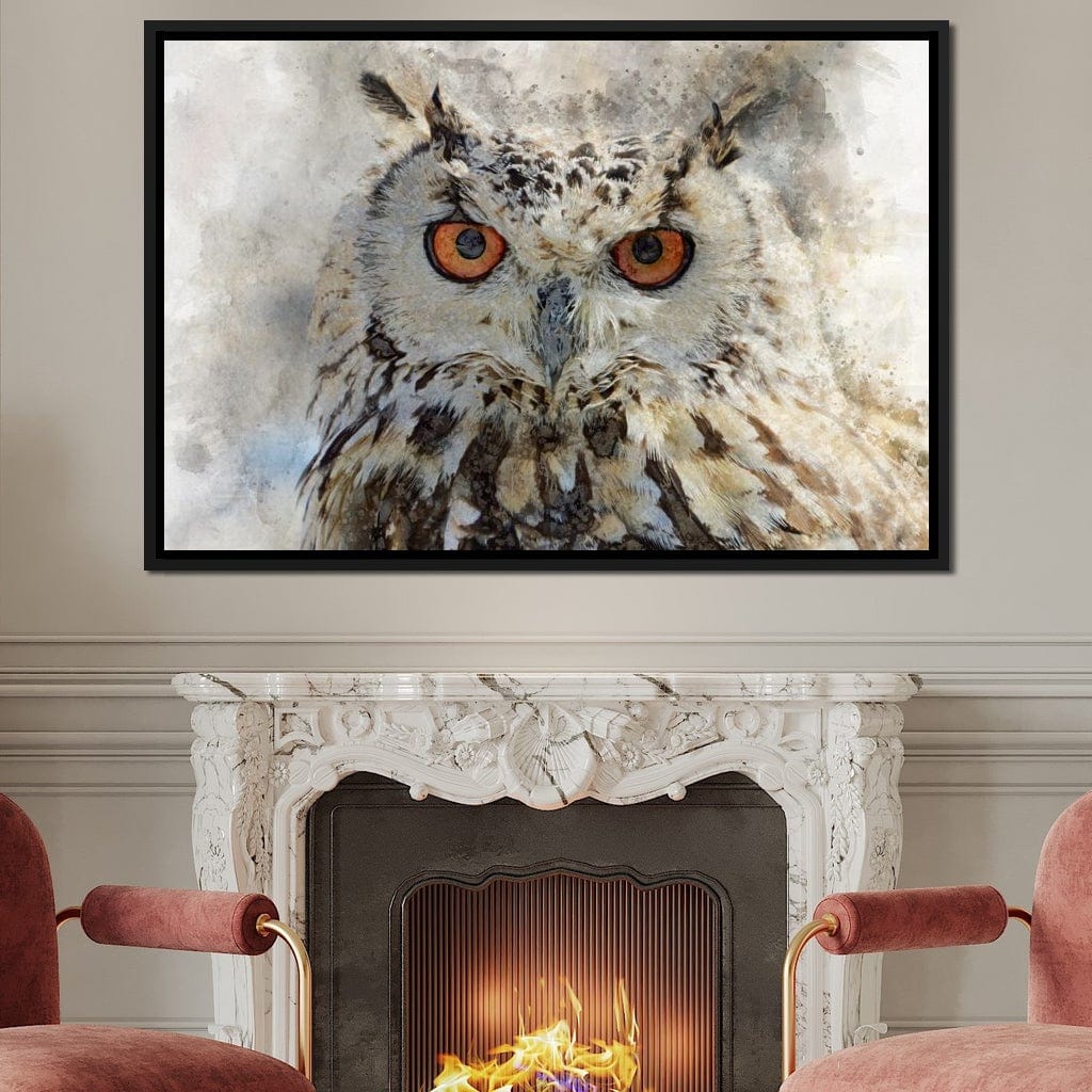 Eurasian Owl Canvas Wall Art