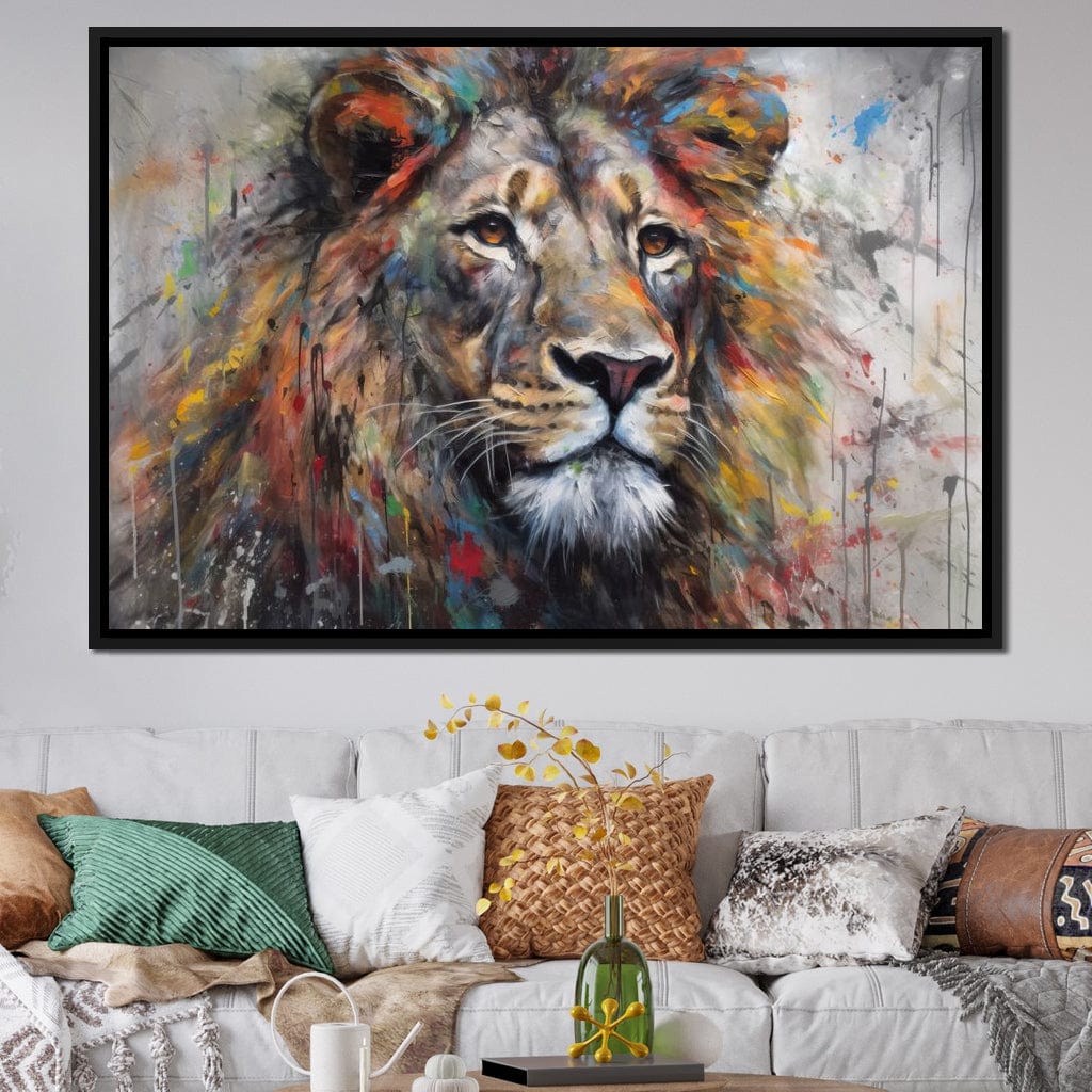 Urban Jungle: Lion Canvas Wall Art