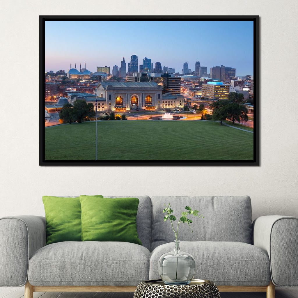 Kansas City Skyline Canvas Wall Art