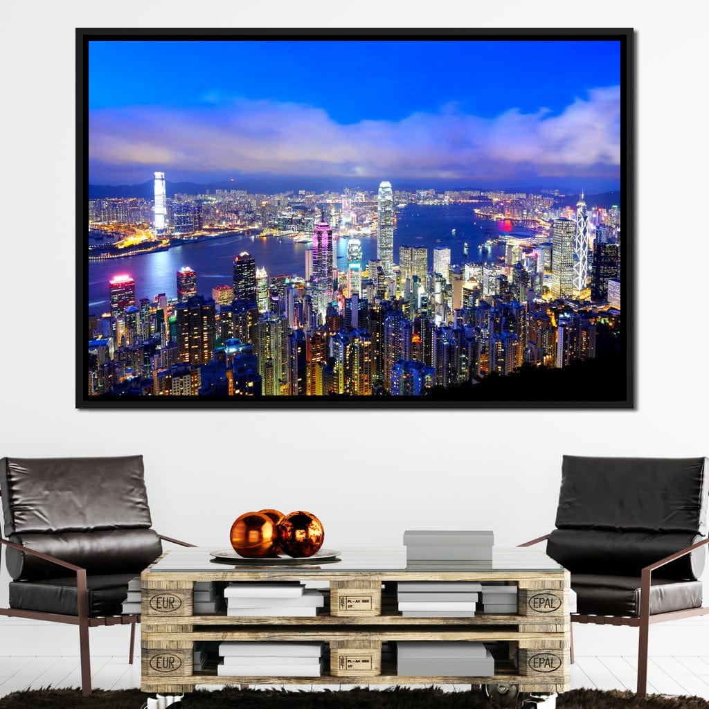 Hong Kong Skyline Canvas Wall Art