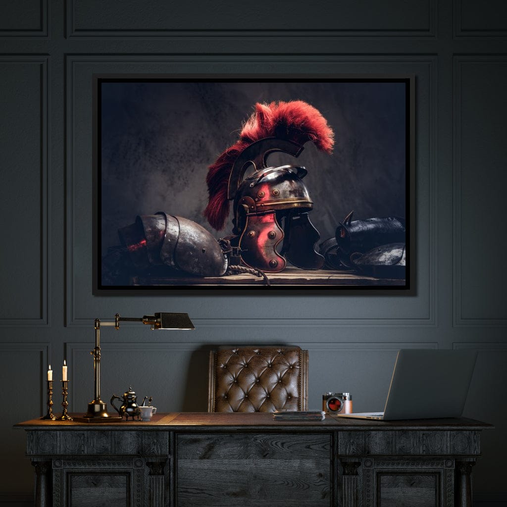 Roman Warrior Helmet Canvas Wall Art