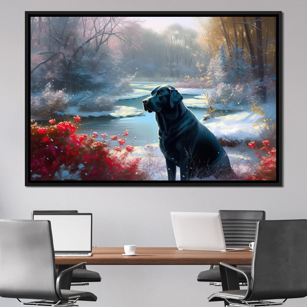 Winter Labrador Canvas Wall Art