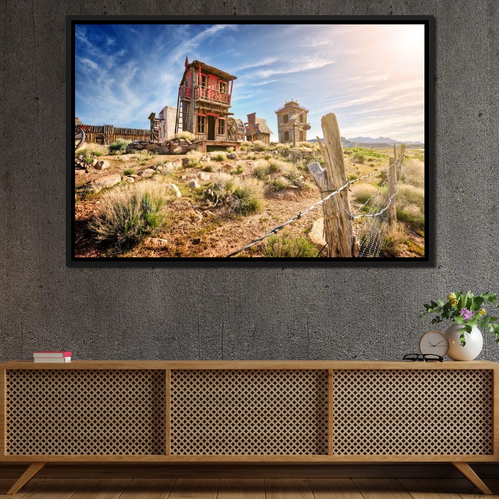 Abandoned Western Town Canvas Wall Art