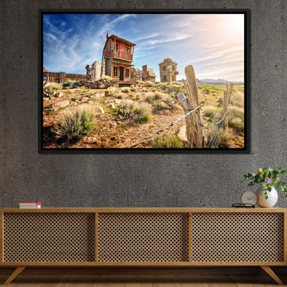 Abandoned Western Town Canvas Wall Art