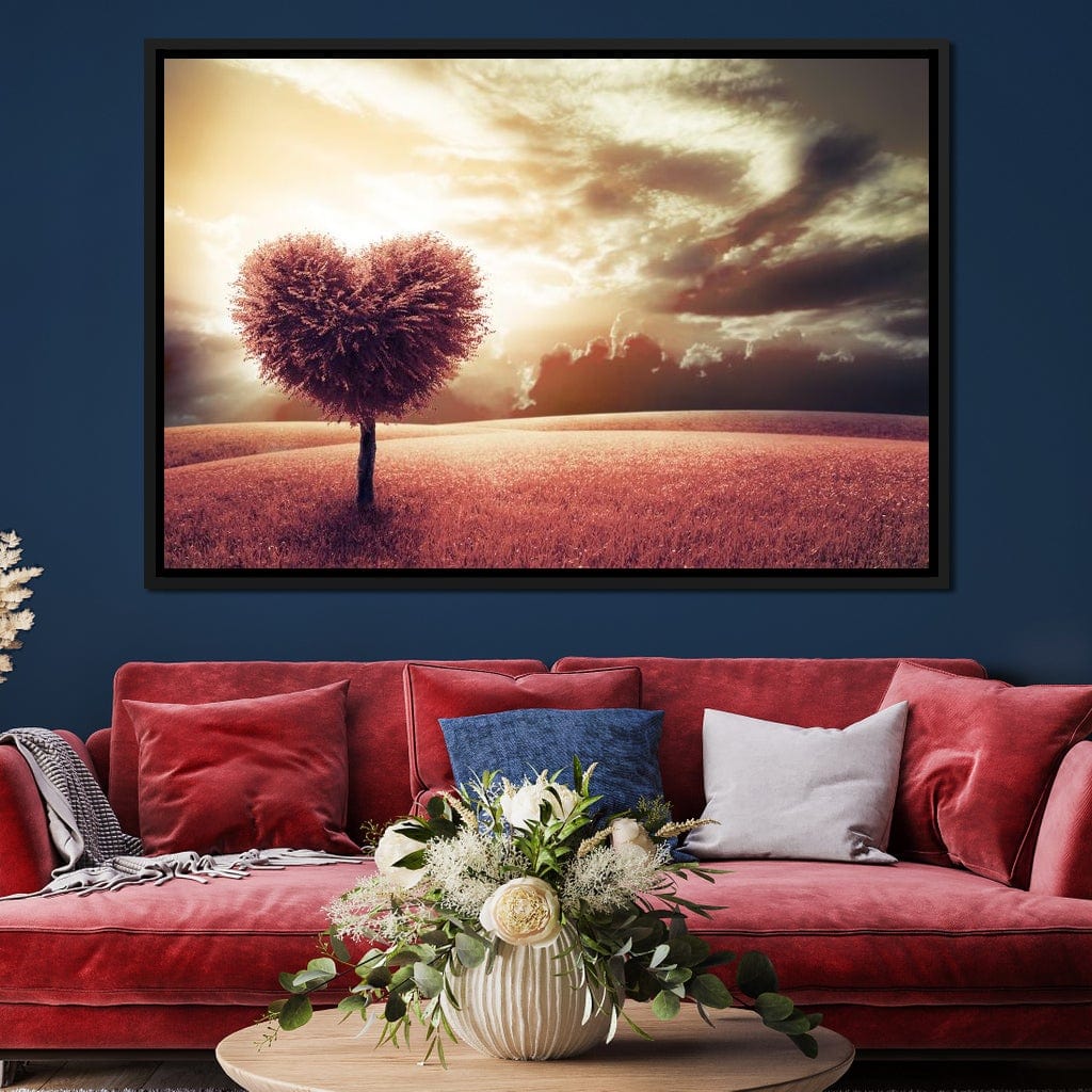 Loving Tree Sunrise Canvas Wall Art