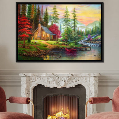 The House by the River Canvas Wall Art