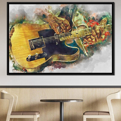Keith Richards' Electric Guitar Canvas Wall Art