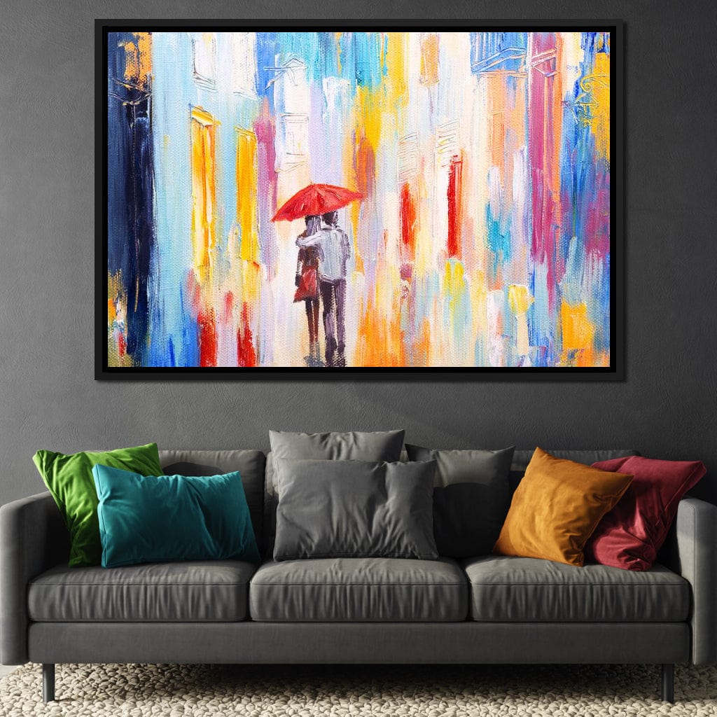 Romantic Rain Canvas Wall Art