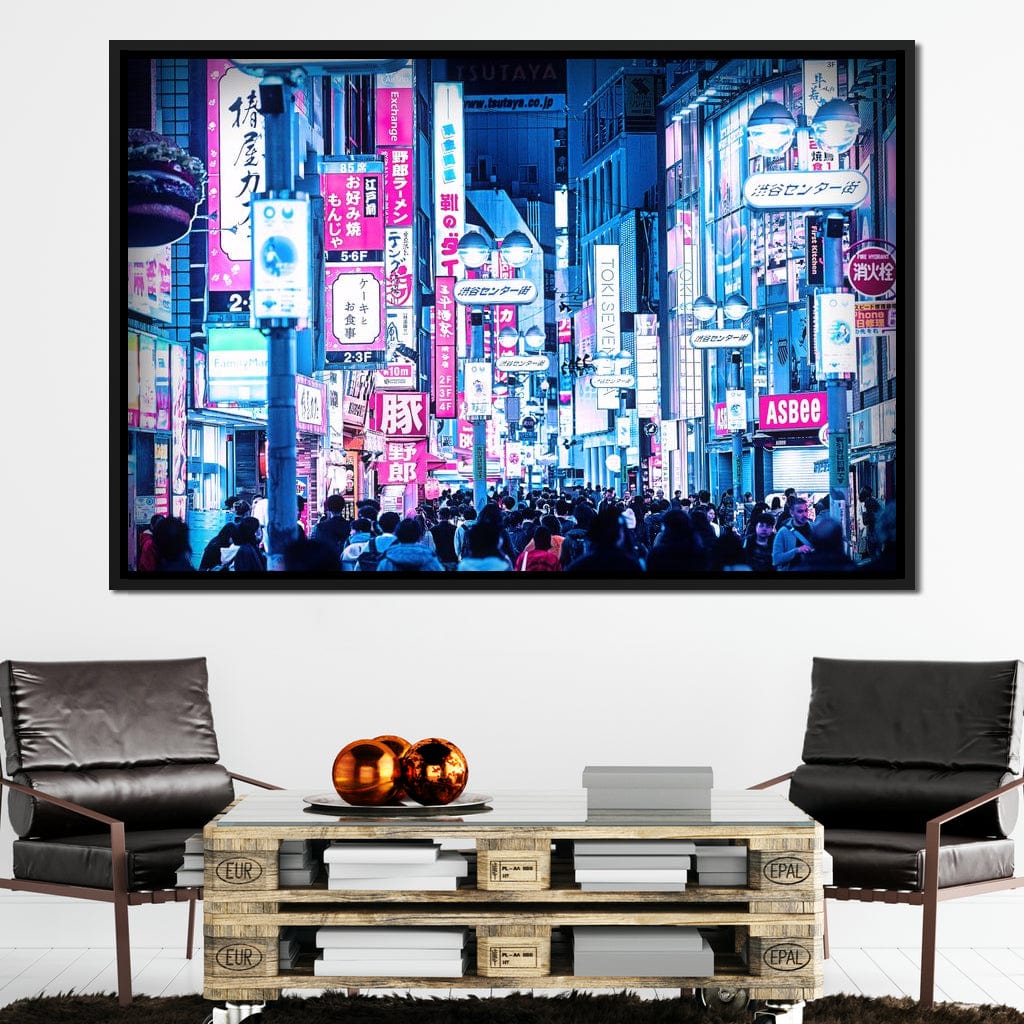 Cyberpunk Street Canvas Wall Art