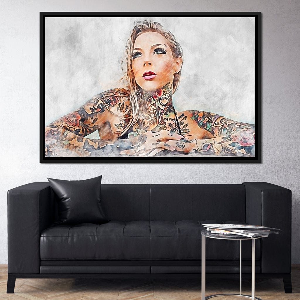 Girl Tattoo 2 - Mateo Canvas Wall Art