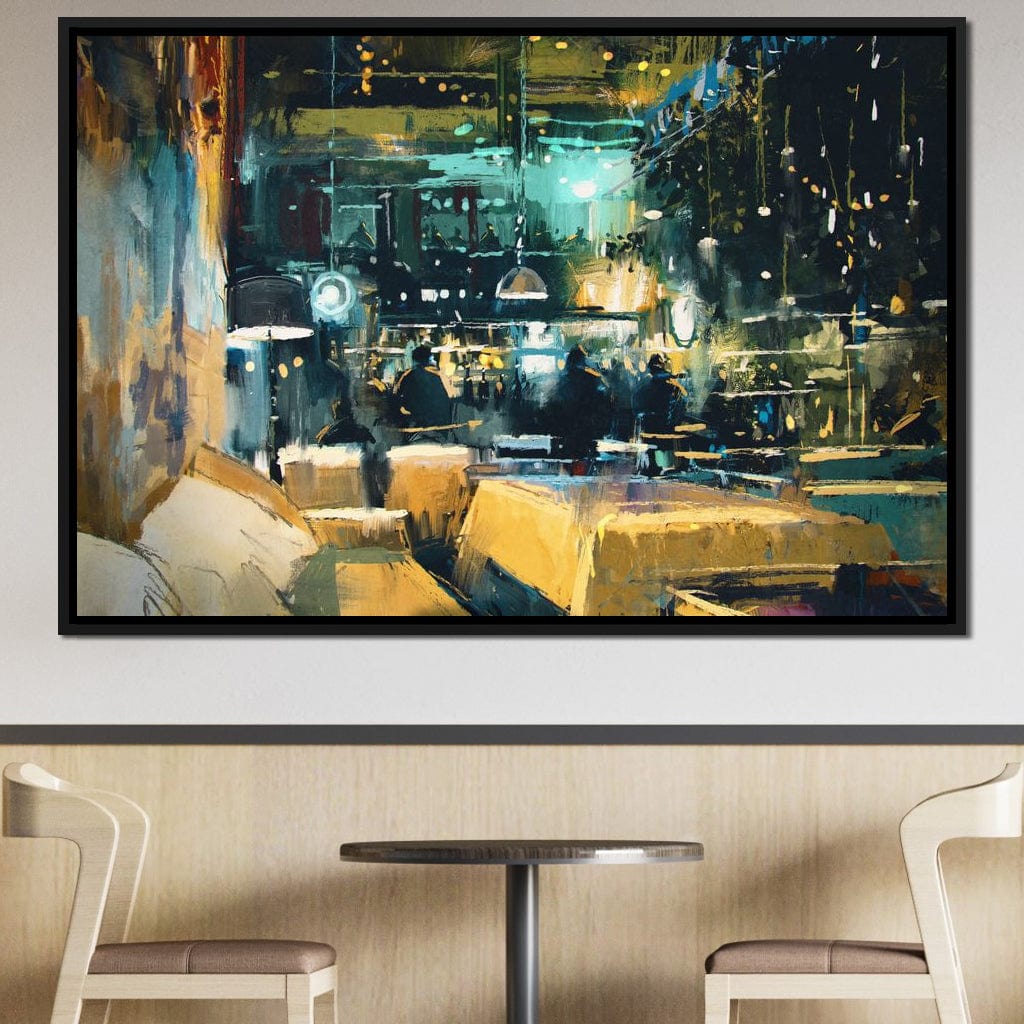 Cozy Restaurant Canvas Wall Art