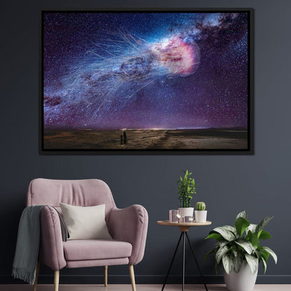 Cosmic Jellyfish Galaxy - KitConcepts Canvas Wall Art