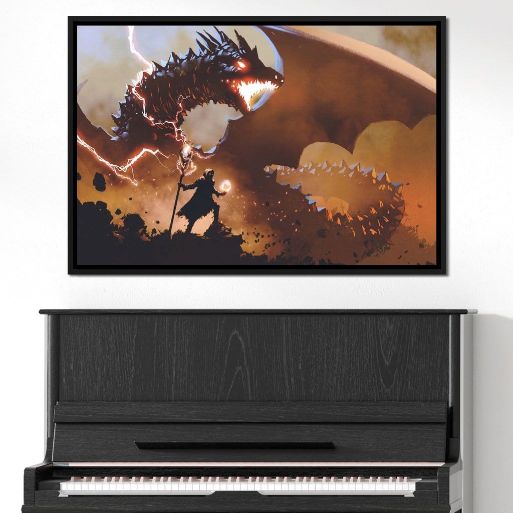 Black Magic Wizard Canvas Wall Art