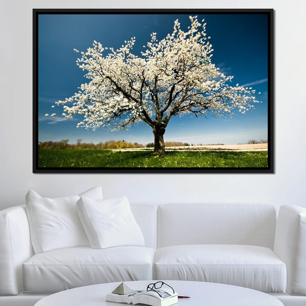 White Tree Canvas Wall Art