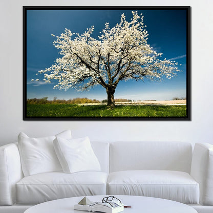 White Tree Canvas Wall Art