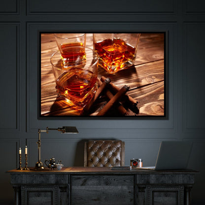 Cognac & Cigars Canvas Wall Art