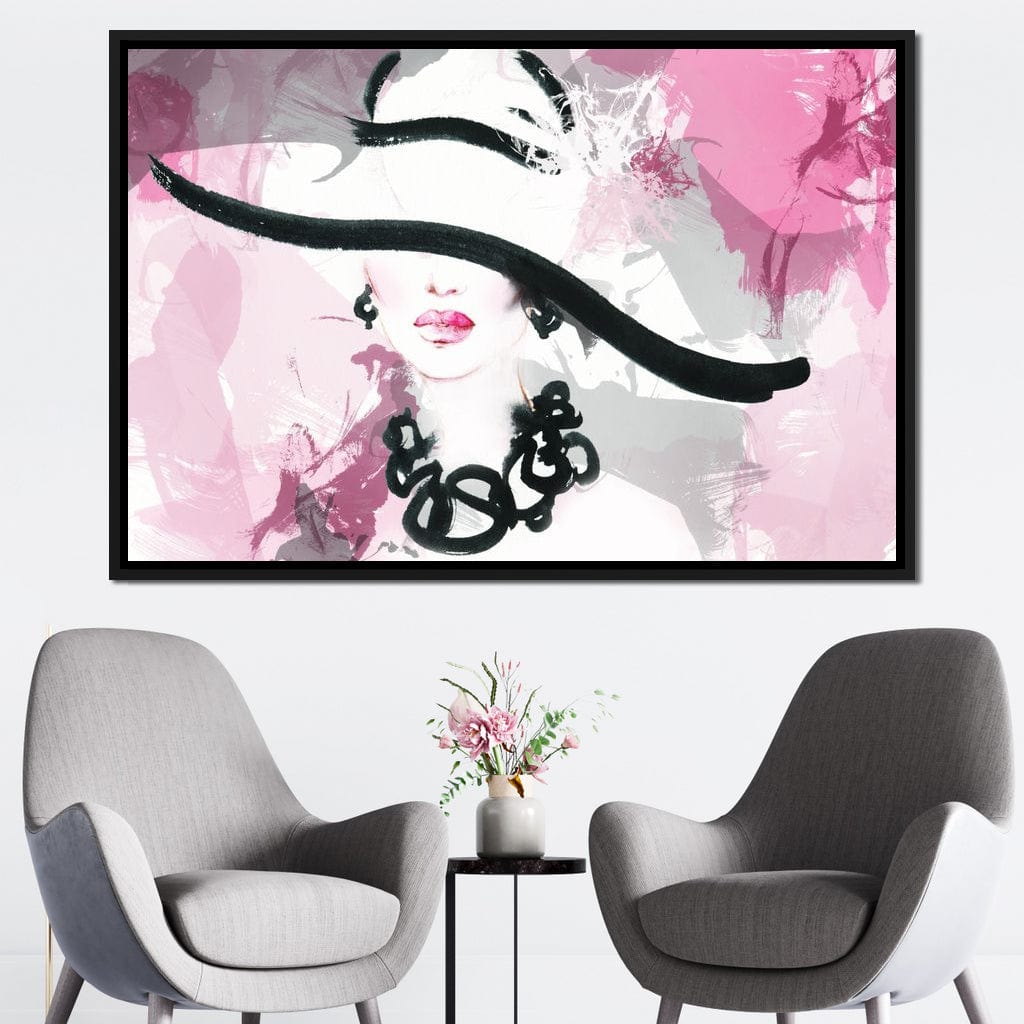 Fashionista Portrait Canvas Wall Art