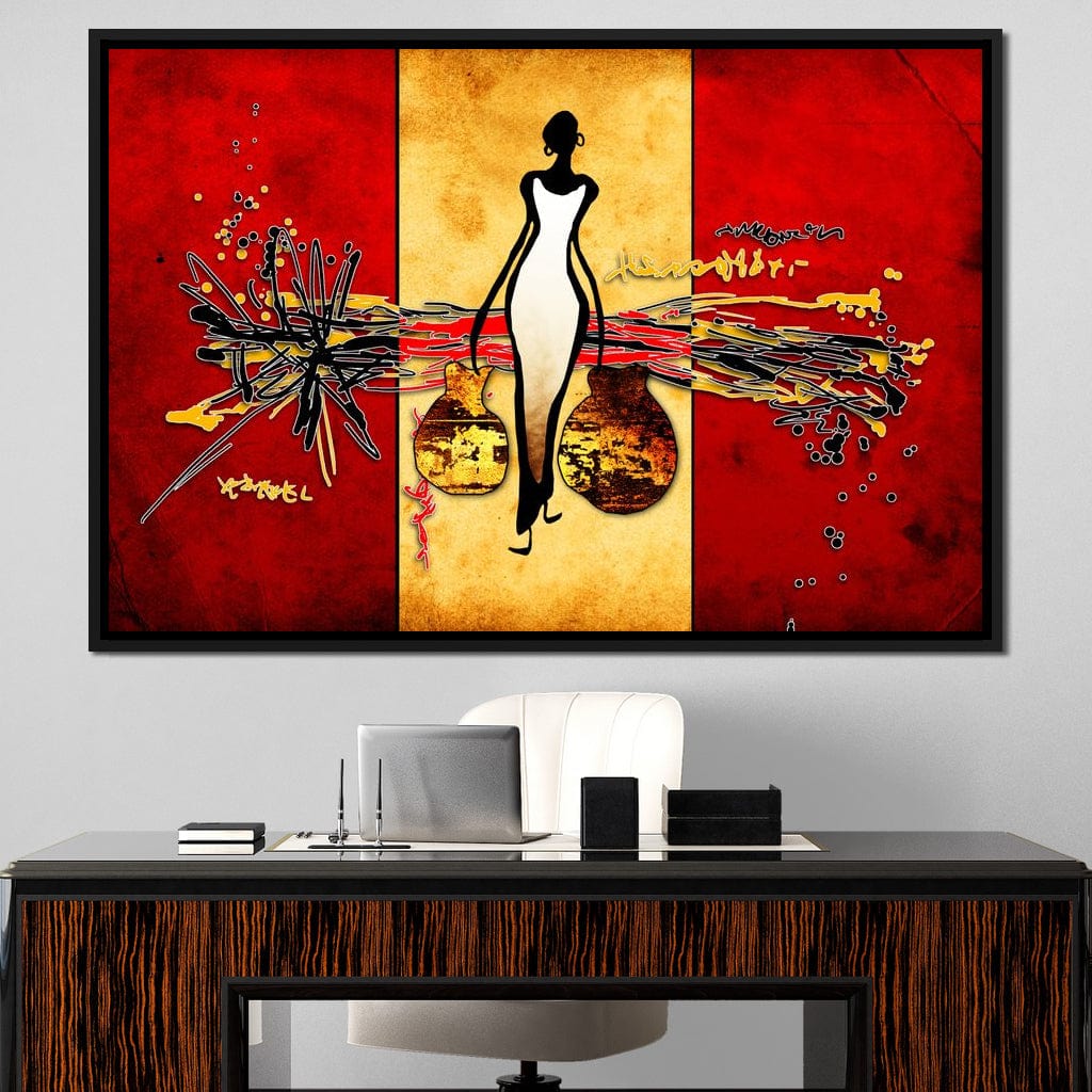 African Silhouette Canvas Wall Art