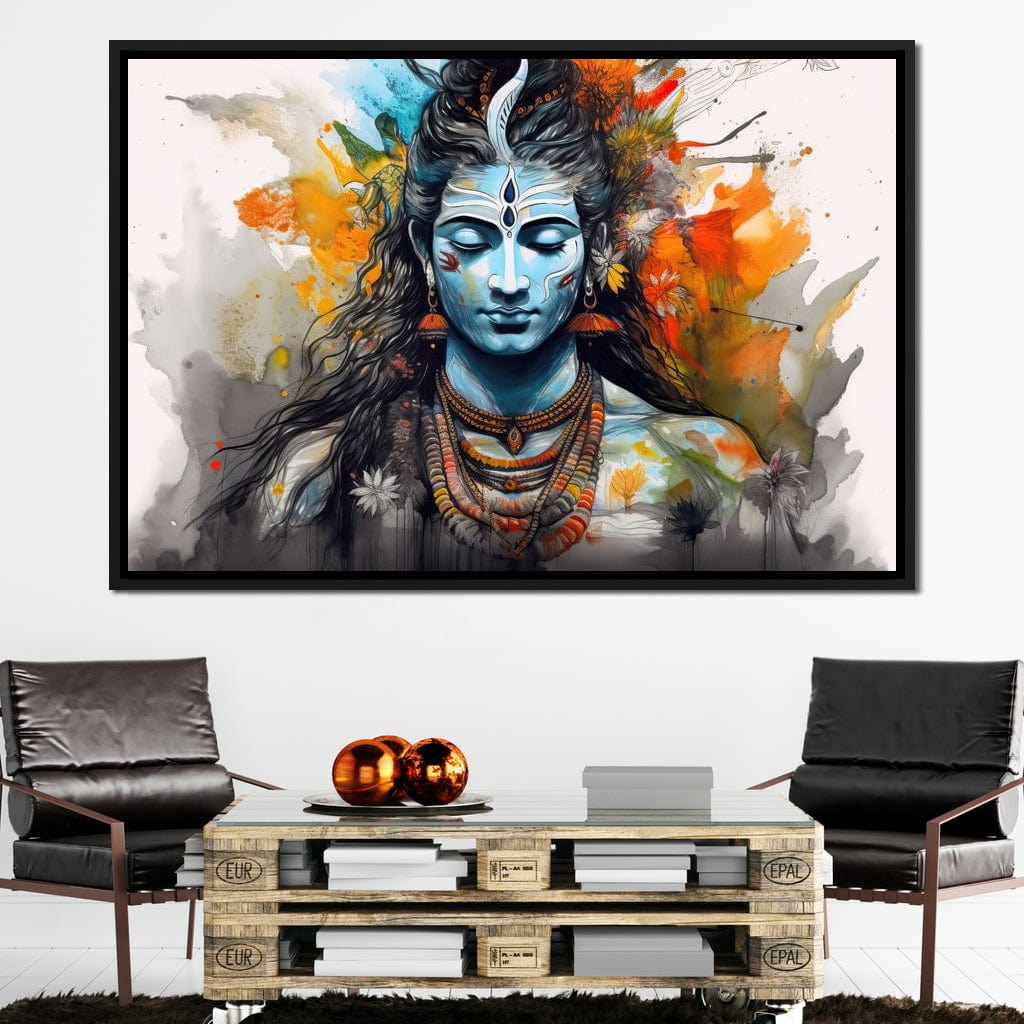 Serene Shiva Canvas Wall Art