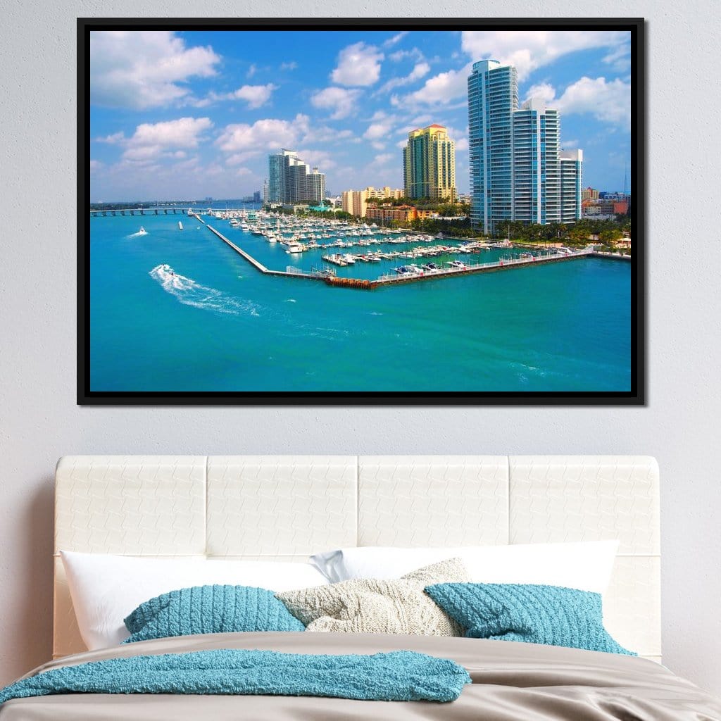 Miami Beach Skyline Canvas Wall Art