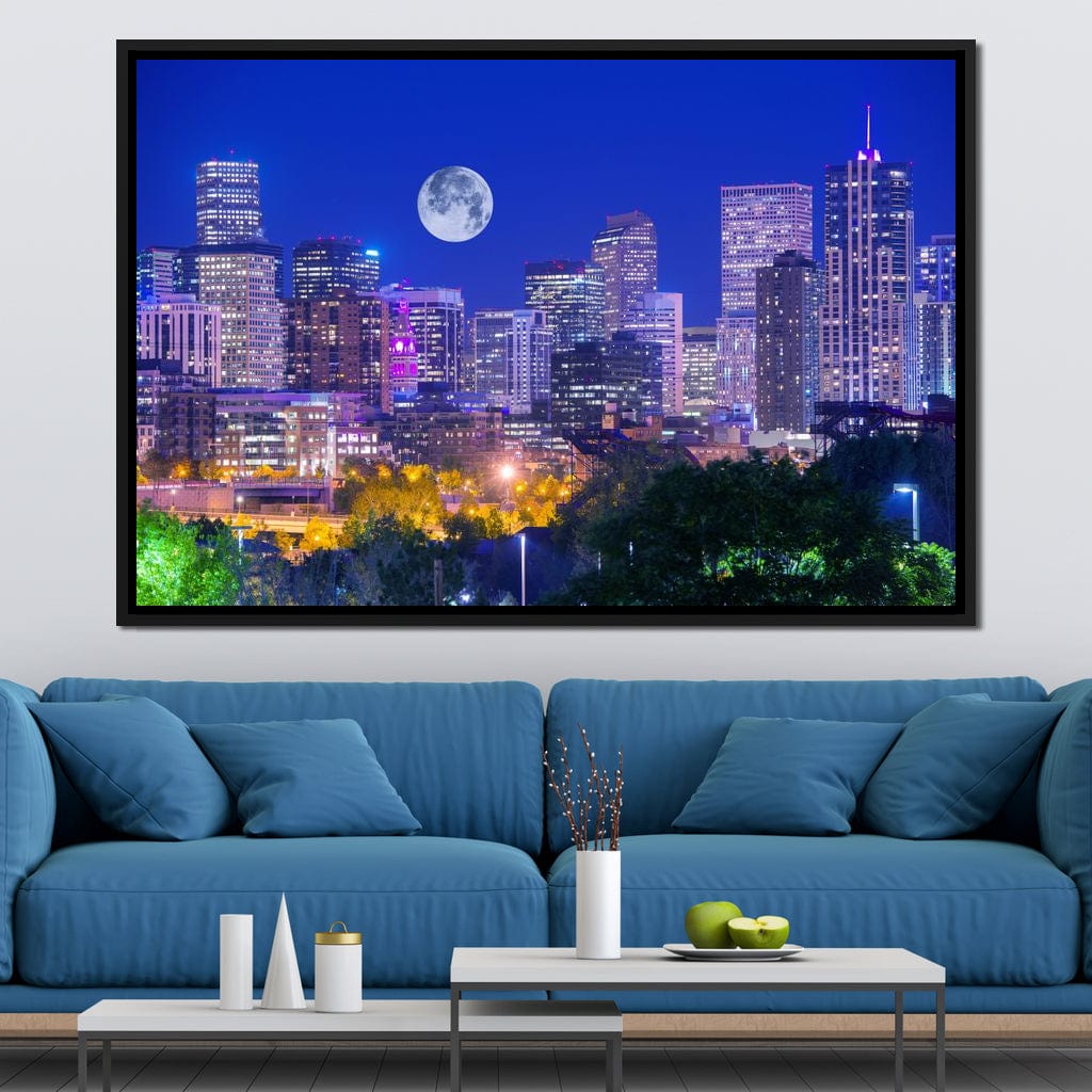 Denver Skyline Canvas Wall Art
