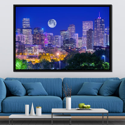 Denver Skyline Canvas Wall Art
